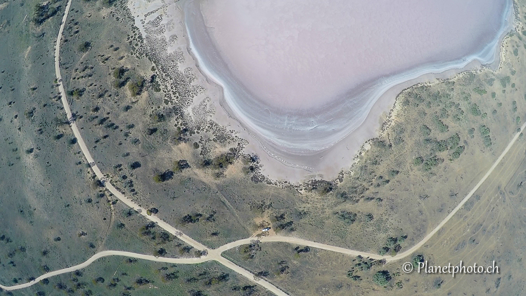 Salt pink lake