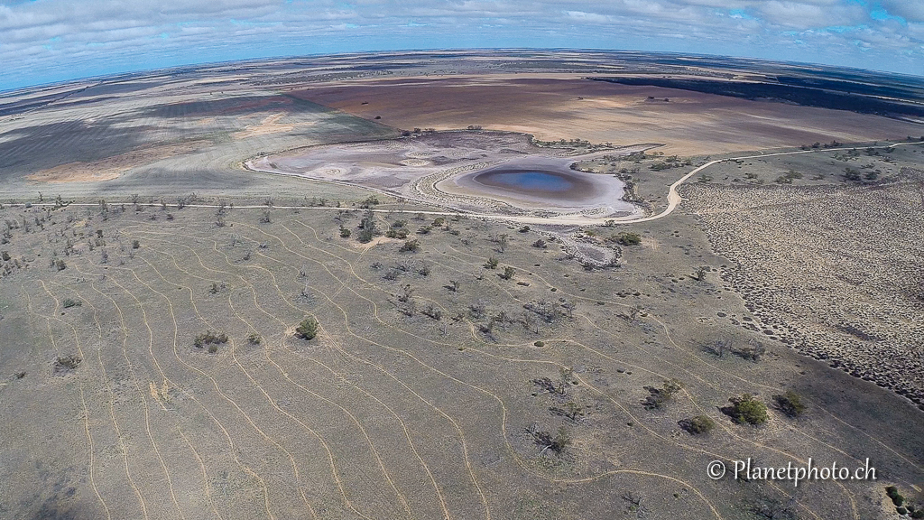 Salt pink lake