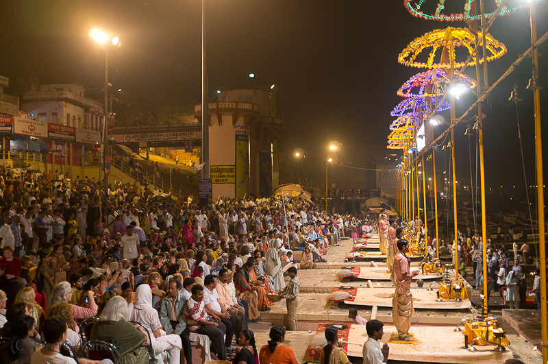Varanasi (Bénarès) - Ceremonie du Puja