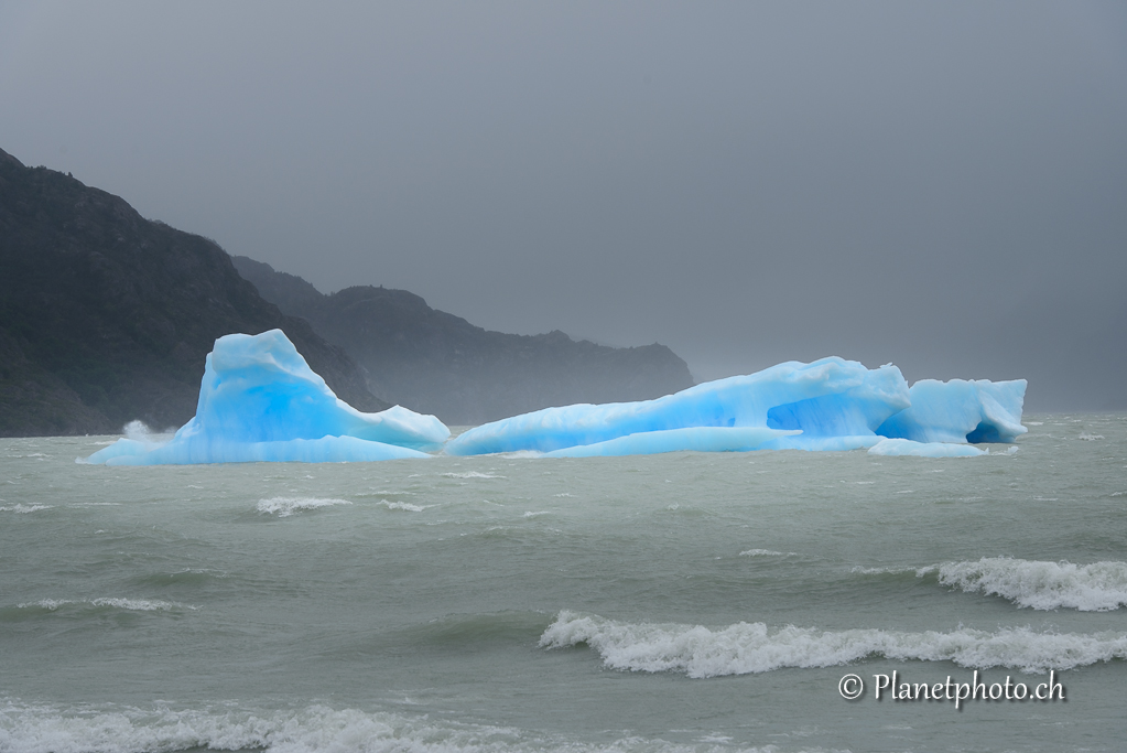 Parc de Torres del Paine - Lac Gris et son glacier