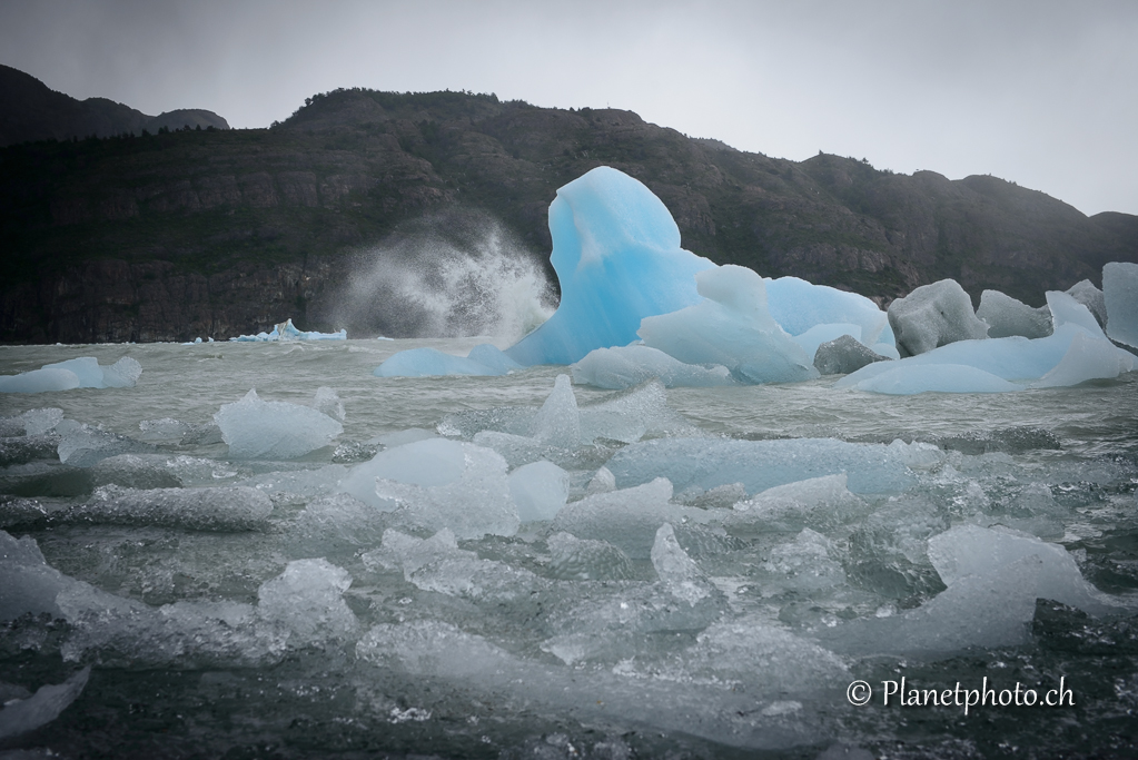 Parc de Torres del Paine - Lac Gris et son glacier